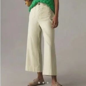 The Colette Cropped Wide-Leg Pants by Maeve Color Mint (28)